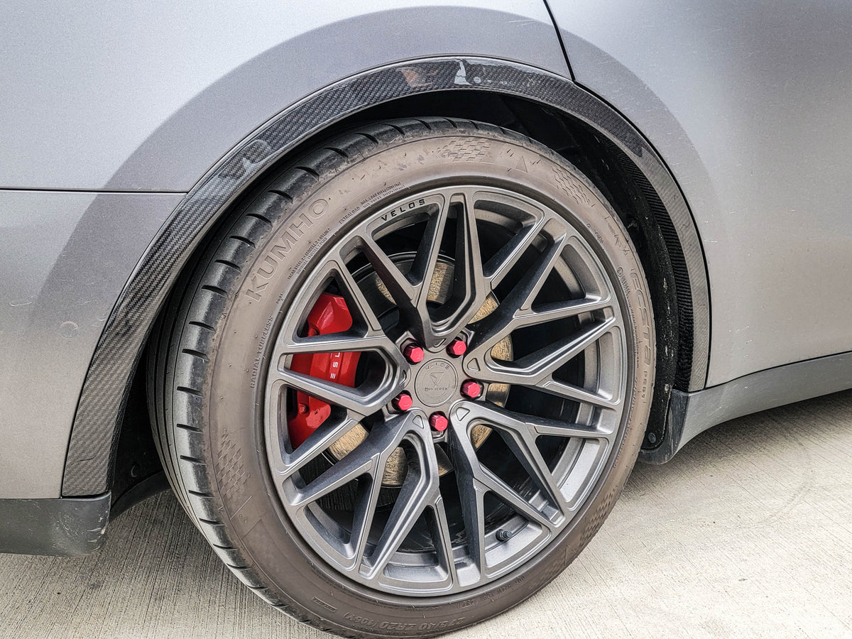 Tesla Model Y Carbon Fiber LG542 Rear Arch Moldings - EXCLUSIVE