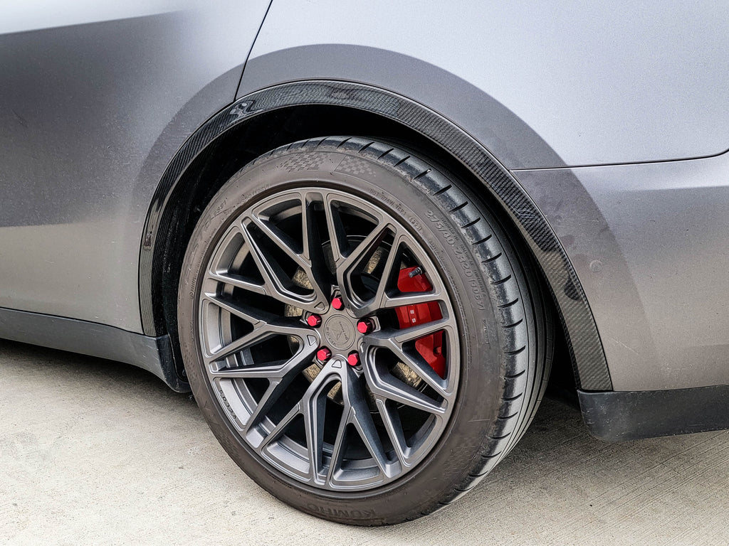 Tesla Model Y Carbon Fiber LG542 Rear Arch Moldings - EXCLUSIVE