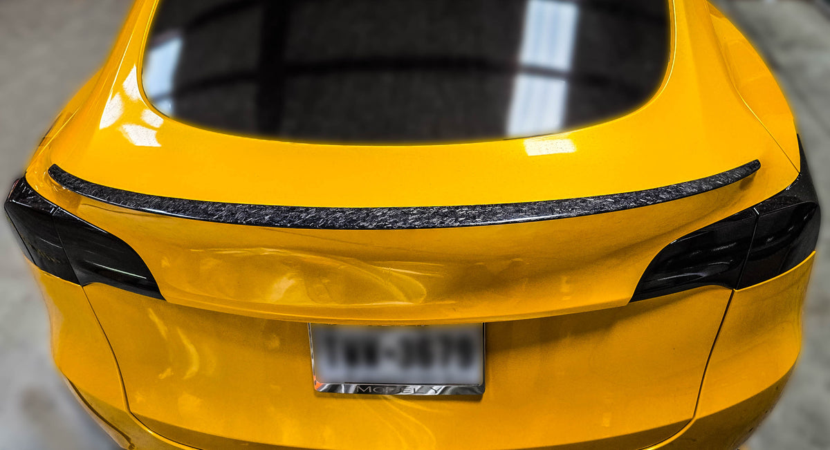 Tesla Model Y DCA75 Forged Carbon Fiber Lip Spoiler - EXCLUSIVE