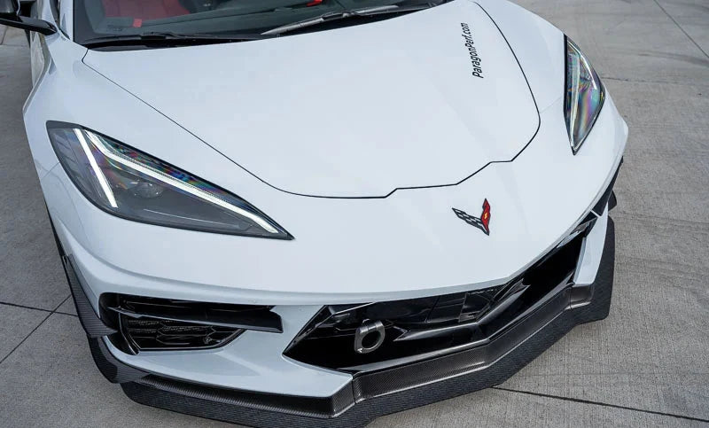 Verus Engineering Carbon Polyweave Front Splitter Kit with Carbon Fiber Air Dam - C8 Corvette