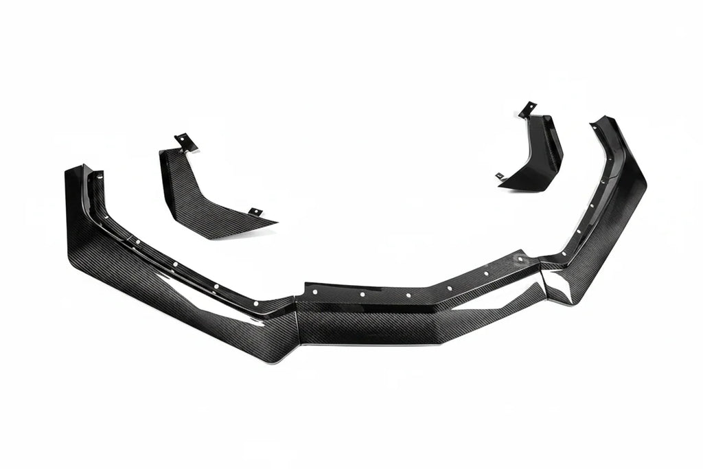 2020–2027 Corvette C8 Stingray Z07-Style Dry Carbon Fiber Front Splitter & Canards